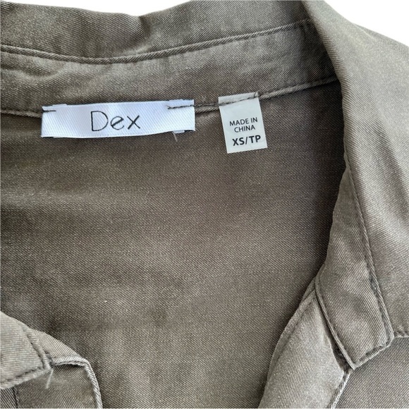 Dex Olive Green Casual Dress - Size XS - Picture 9 of 9